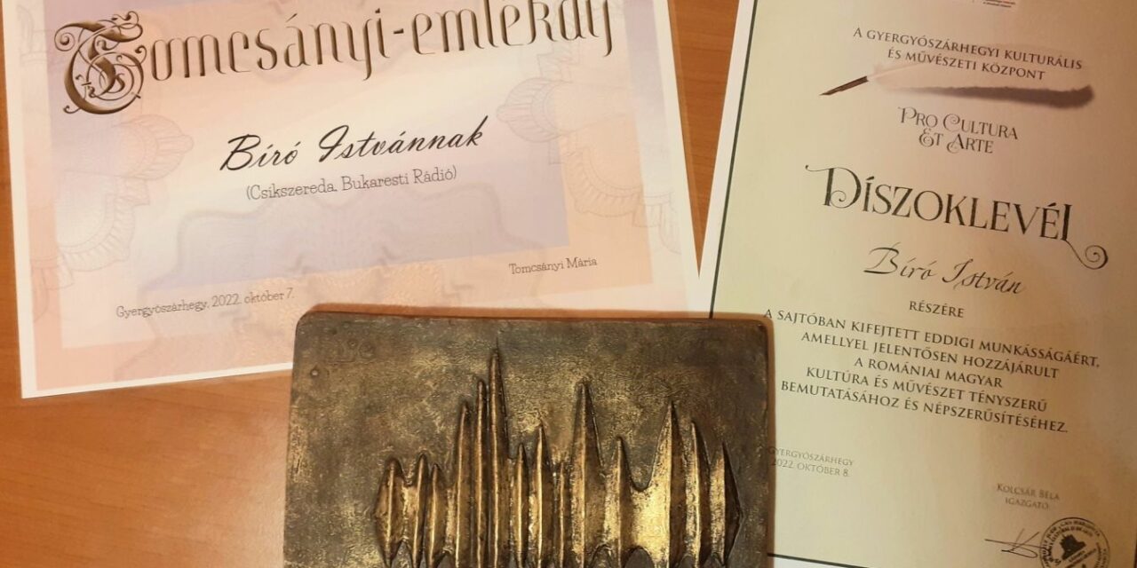 Bíró István laudációja. Tomcsányi Tibor emlékdíj